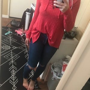 Red long sleeve shirt
